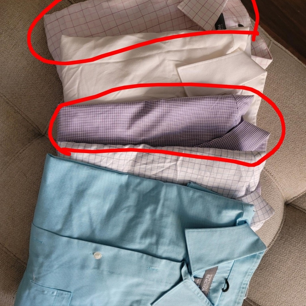 2 Kenneth Cole Long Sleeve Dress Shirts